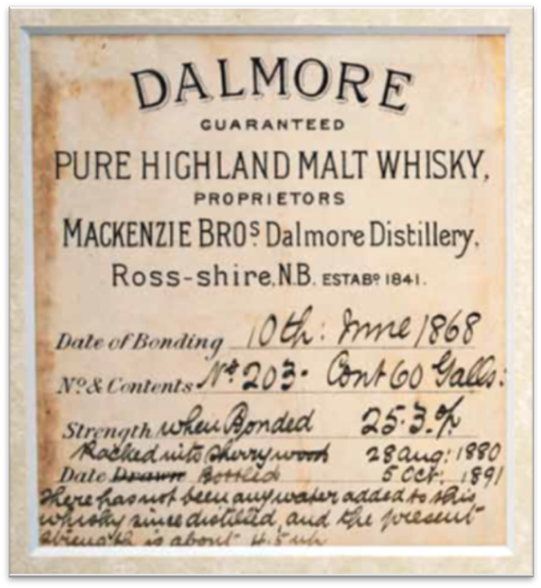The Dalmore Bonding 1868