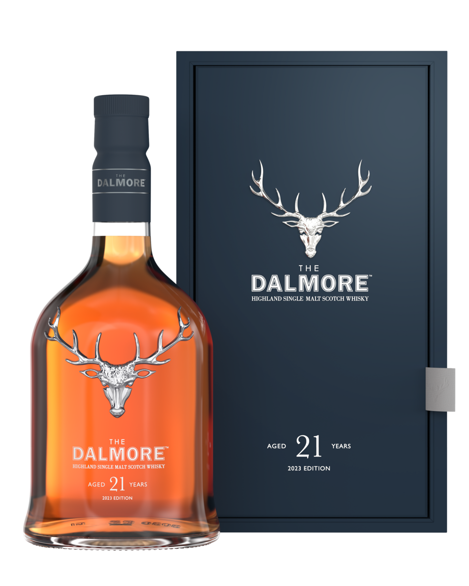 The Dalmore 21 Year Old bottle and carton